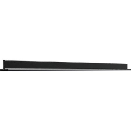 EKENA MILLWORK Premium 24" Barn Door Floor T-Guide, Black GB6001G2BL